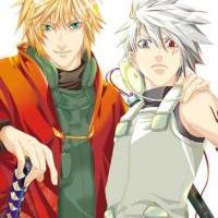 Yondaime Smirking and Unmasked Kakashi